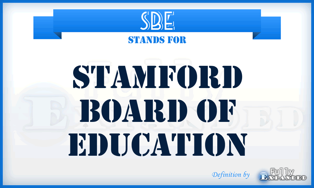 SBE - Stamford Board of Education