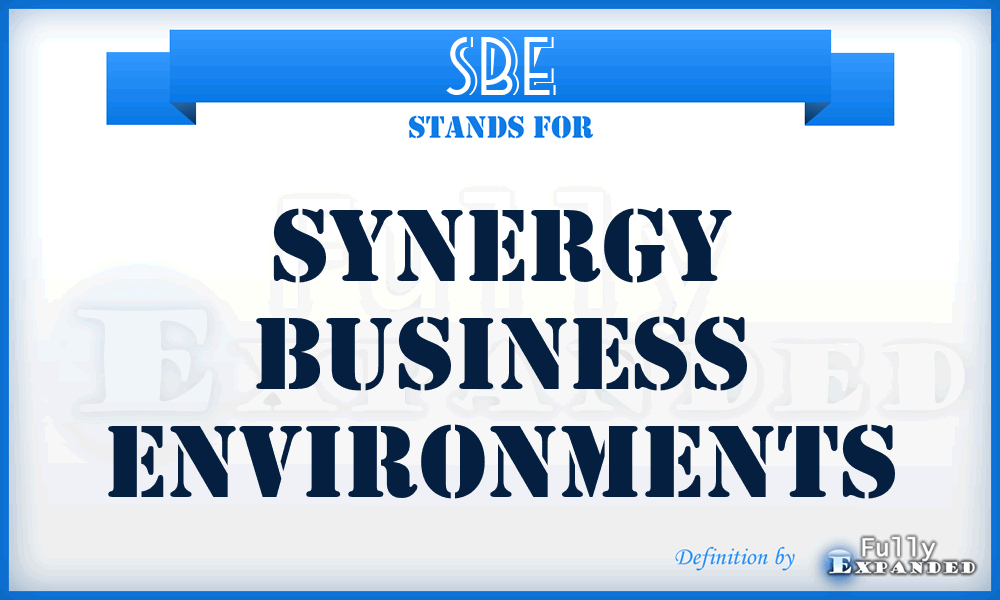 SBE - Synergy Business Environments