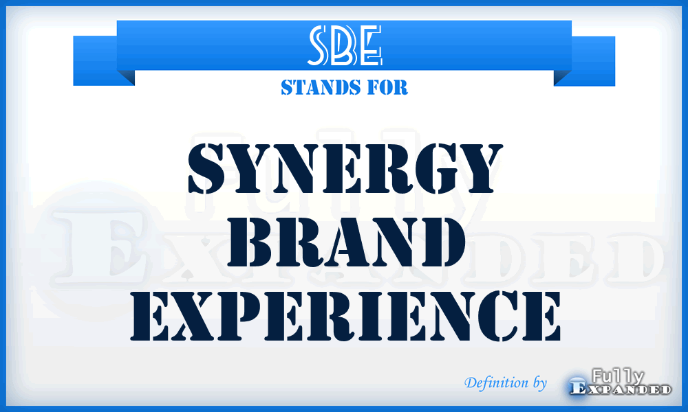 SBE - Synergy Brand Experience