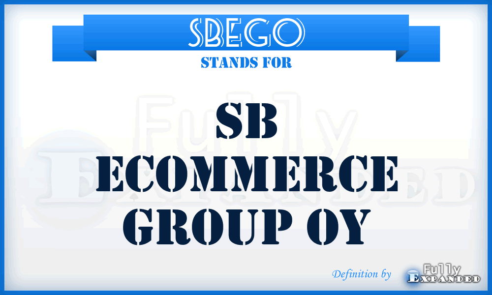 SBEGO - SB Ecommerce Group Oy