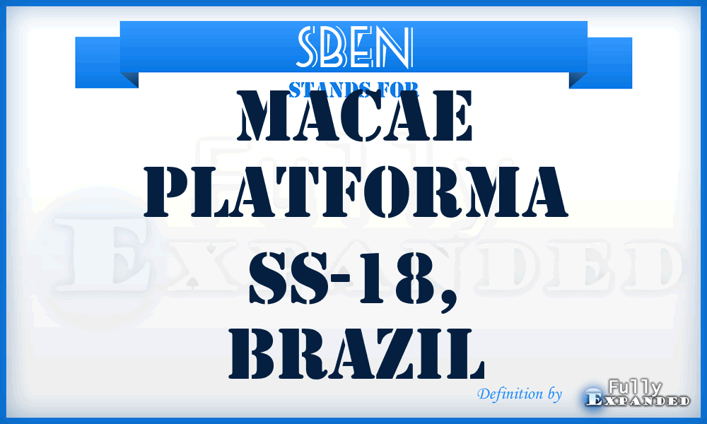 SBEN - Macae Platforma SS-18, Brazil