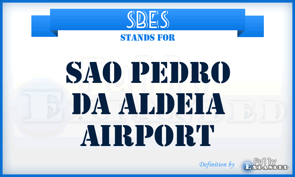 SBES - Sao Pedro Da Aldeia airport