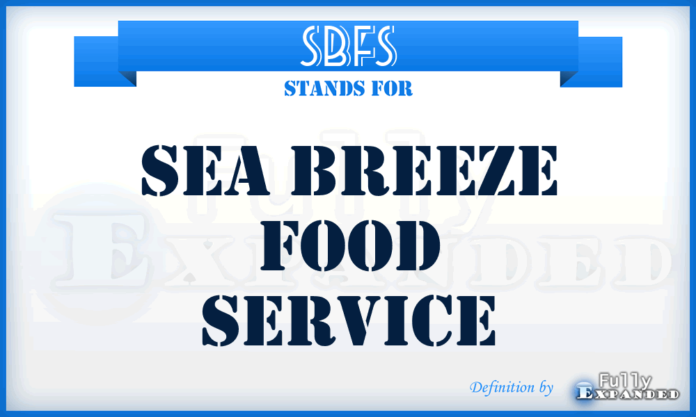 SBFS - Sea Breeze Food Service