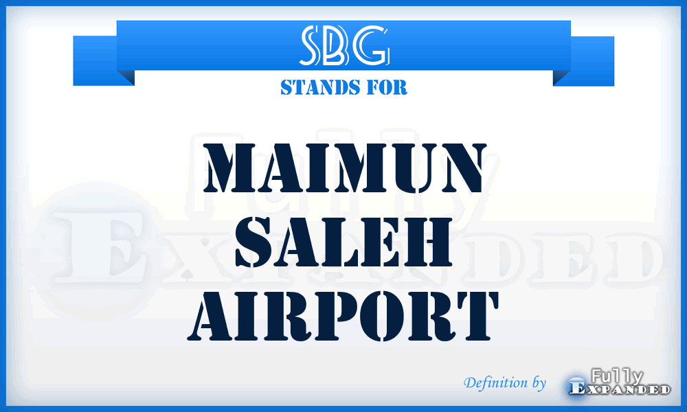 SBG - Maimun Saleh airport