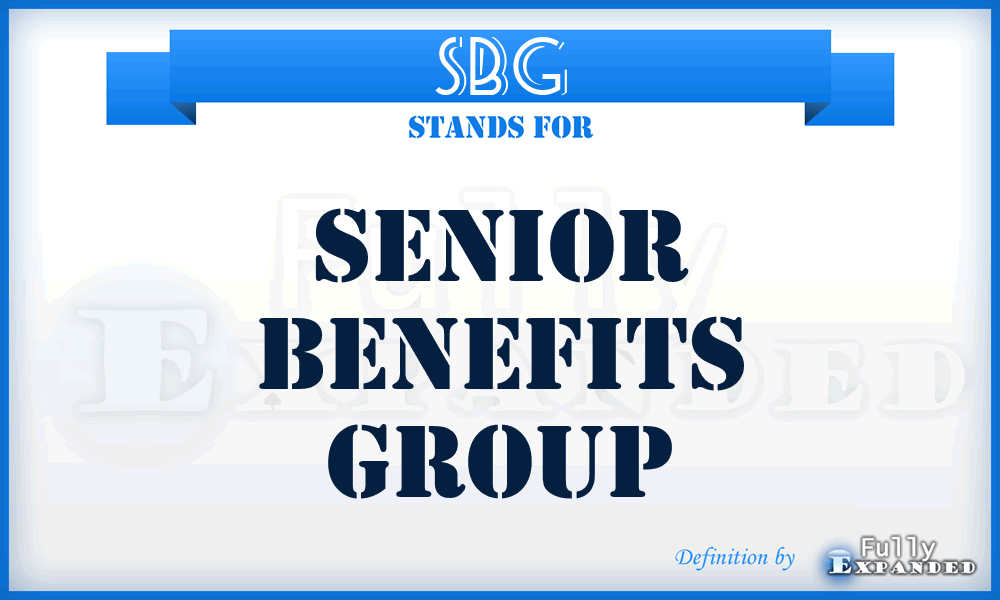 SBG - Senior Benefits Group