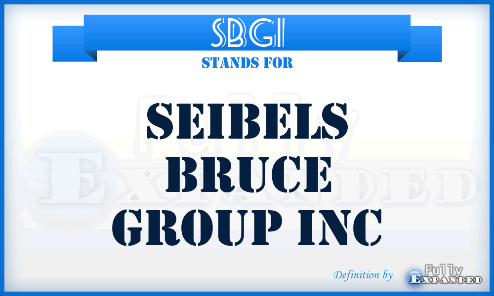 SBGI - Seibels Bruce Group Inc