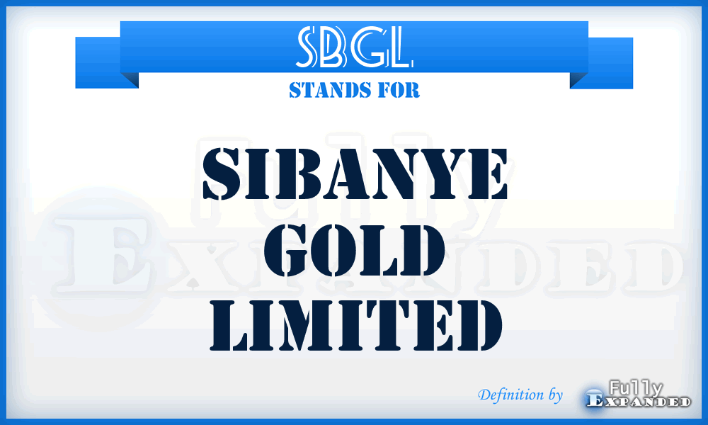 SBGL - Sibanye Gold Limited