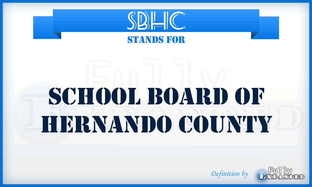 SBHC - School Board of Hernando County