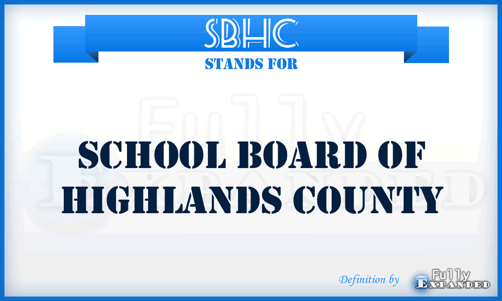 SBHC - School Board of Highlands County