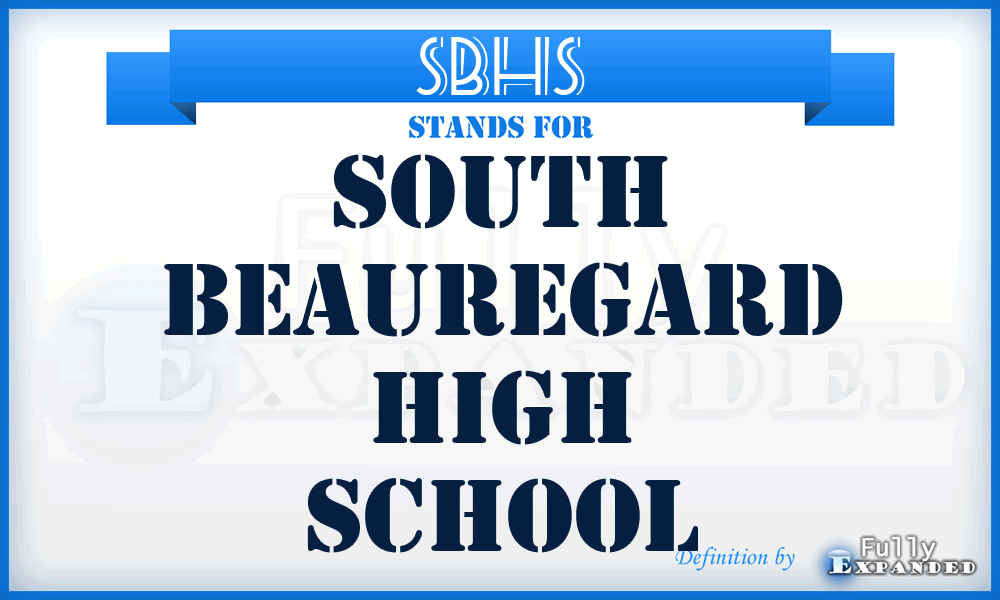 SBHS - South Beauregard High School