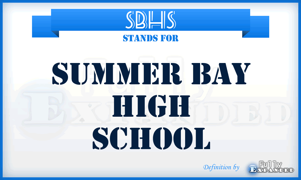 SBHS - Summer Bay High School