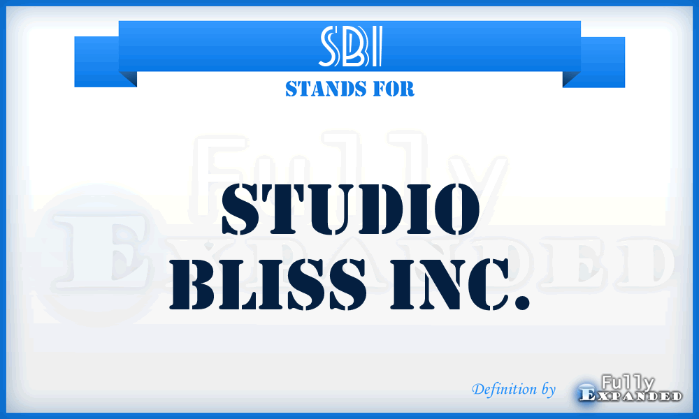 SBI - Studio Bliss Inc.