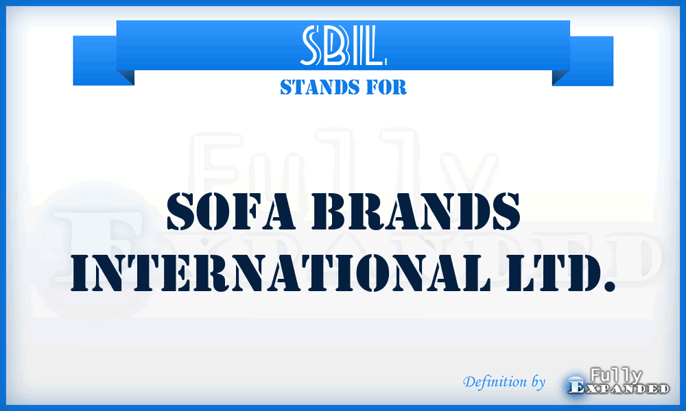 SBIL - Sofa Brands International Ltd.