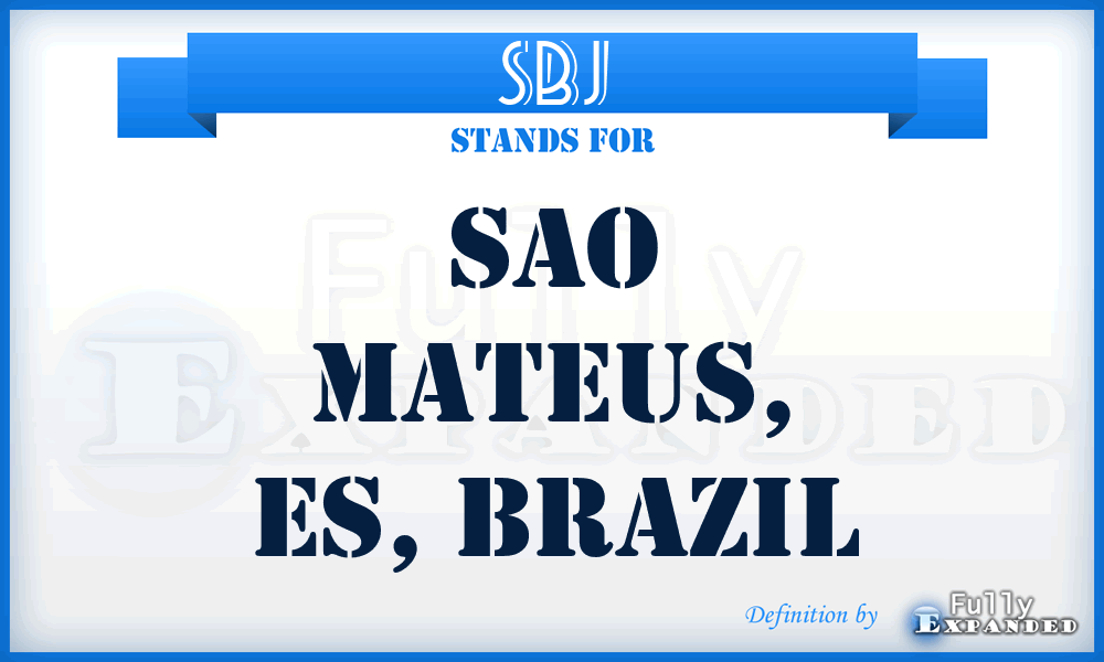 SBJ - Sao Mateus, ES, Brazil