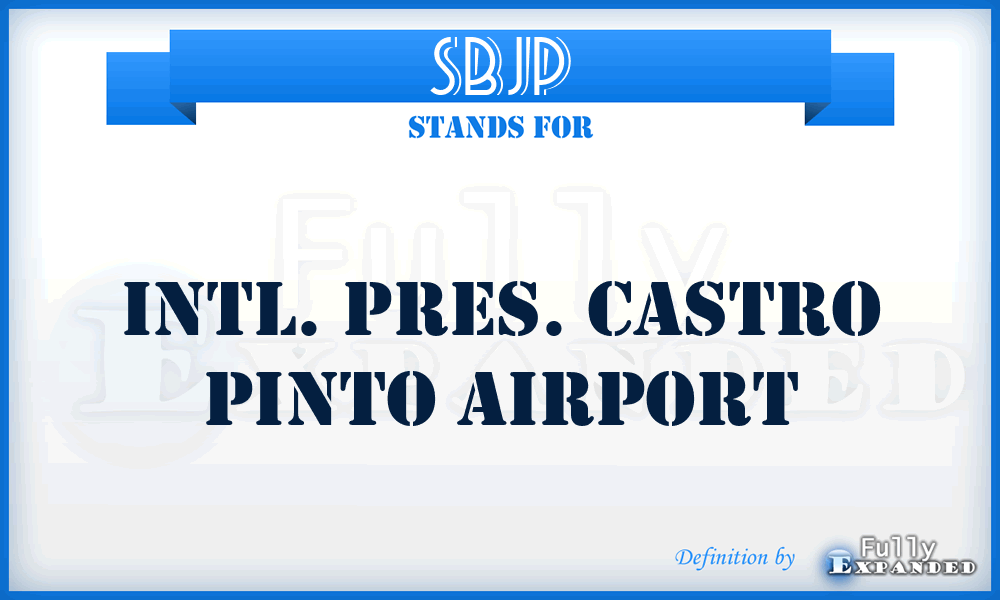 SBJP - Intl. Pres. Castro Pinto airport