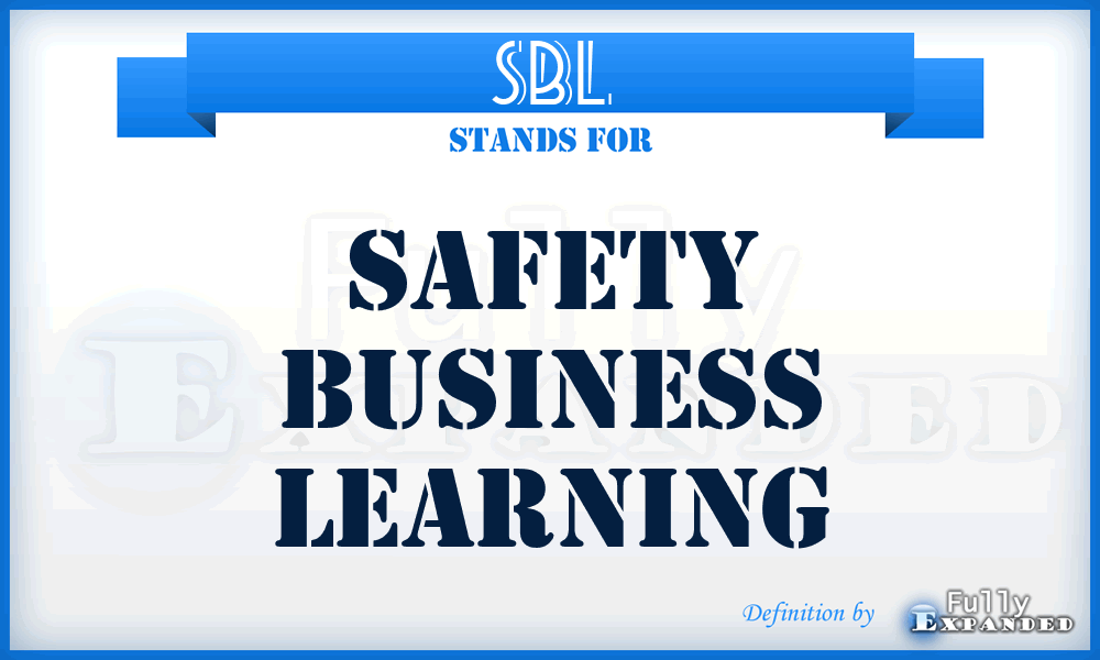 SBL - Safety Business Learning