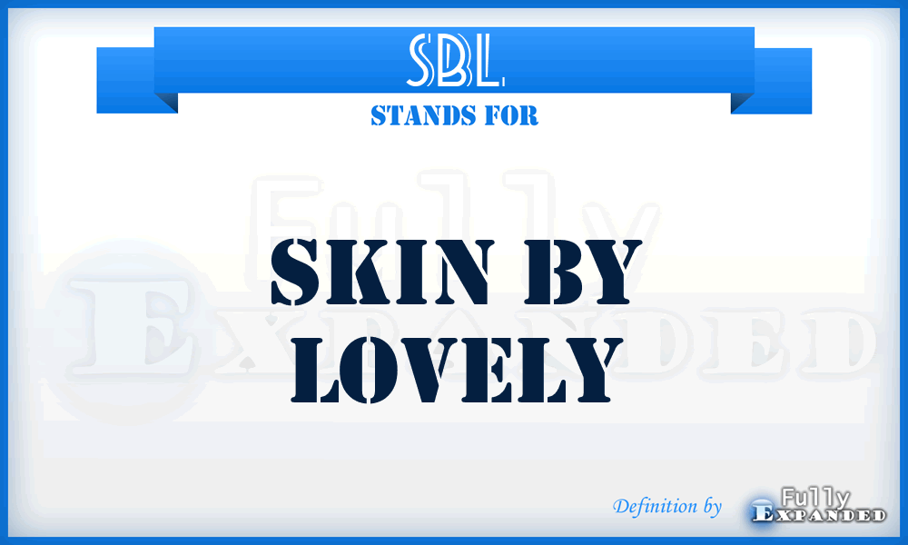 SBL - Skin By Lovely