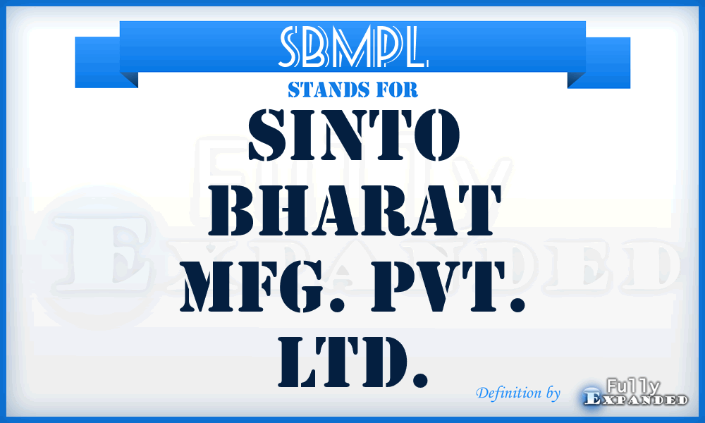 SBMPL - Sinto Bharat Mfg. Pvt. Ltd.