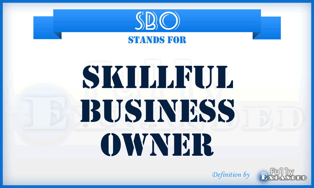 SBO - Skillful Business Owner