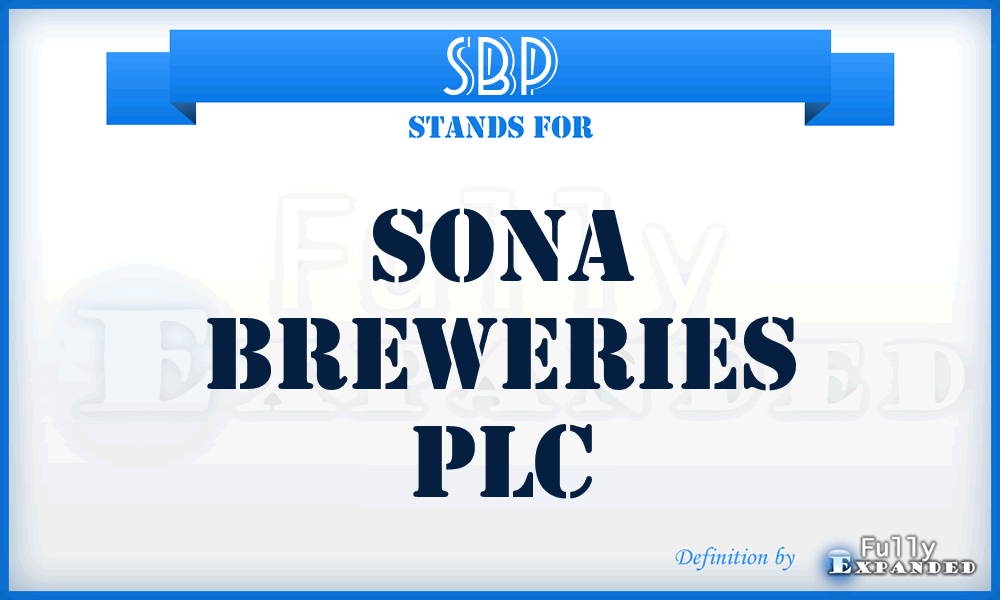 SBP - Sona Breweries PLC