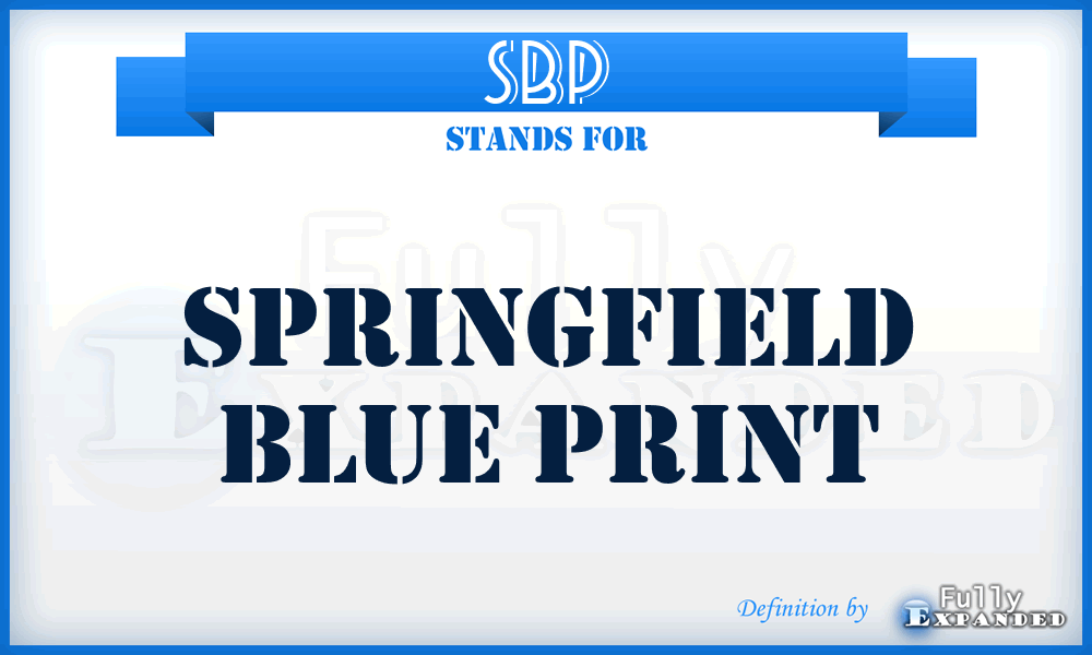 SBP - Springfield Blue Print