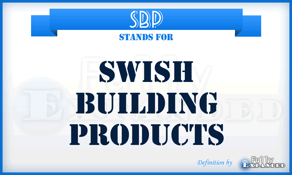 SBP - Swish Building Products