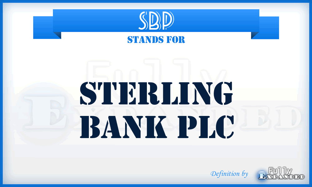 SBP - Sterling Bank PLC