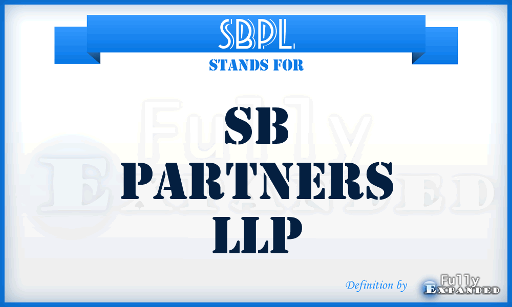 SBPL - SB Partners LLP