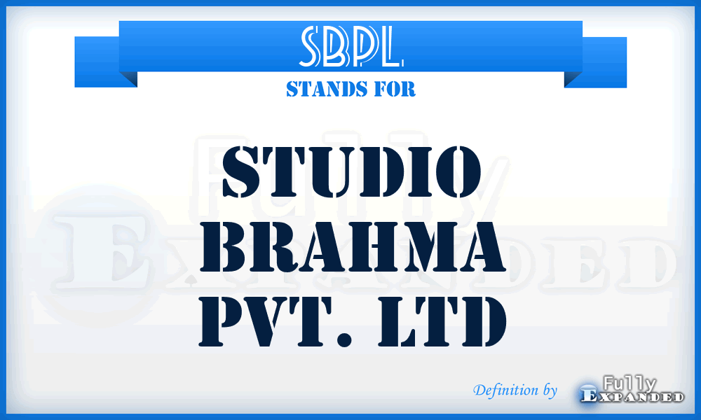 SBPL - Studio Brahma Pvt. Ltd
