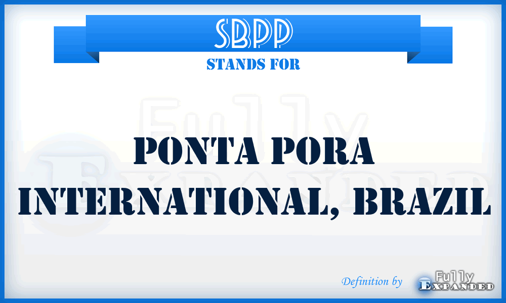 SBPP - Ponta Pora International, Brazil