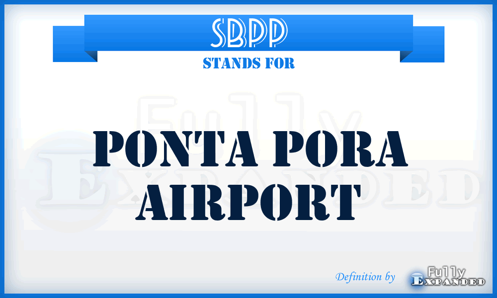 SBPP - Ponta Pora airport