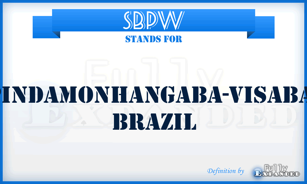 SBPW - Pindamonhangaba-Visaba, Brazil
