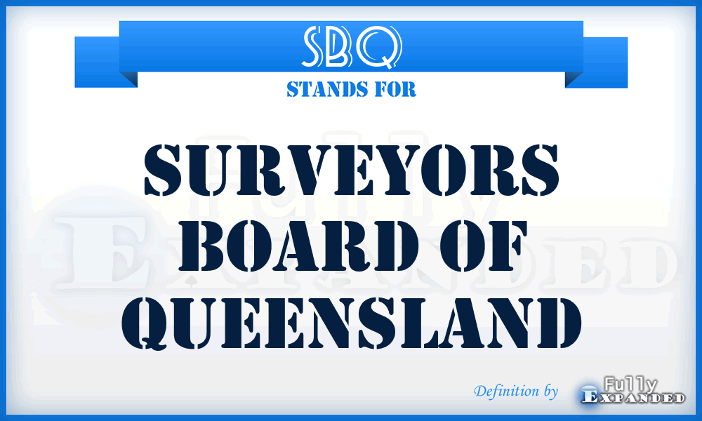 SBQ - Surveyors Board of Queensland