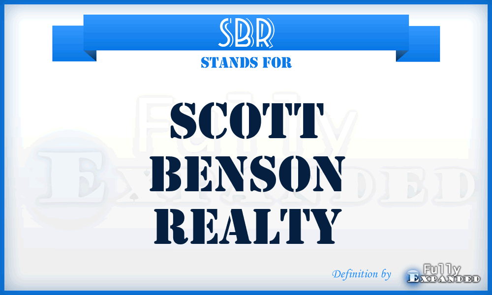 SBR - Scott Benson Realty