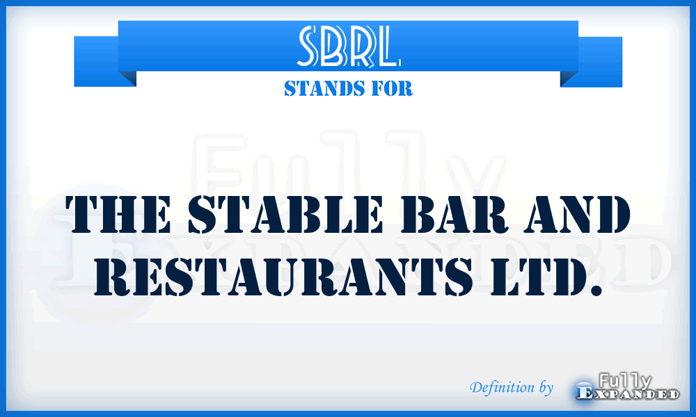 SBRL - The Stable Bar and Restaurants Ltd.