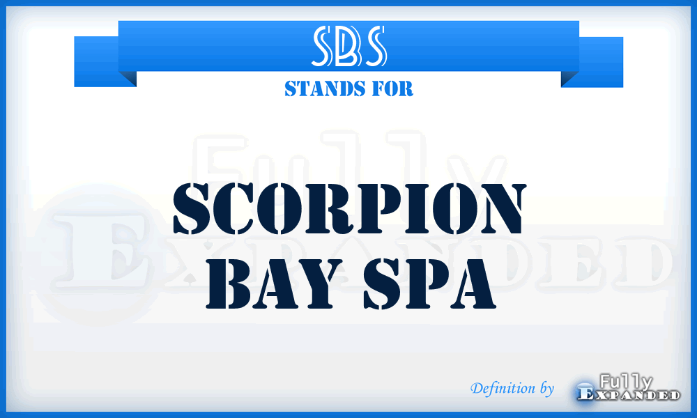 SBS - Scorpion Bay Spa