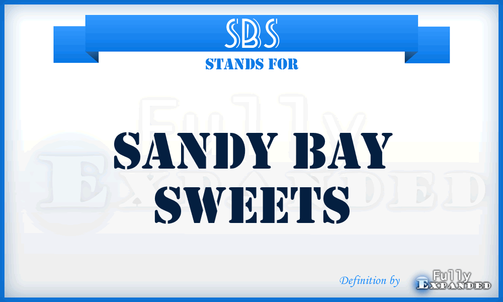 SBS - Sandy Bay Sweets