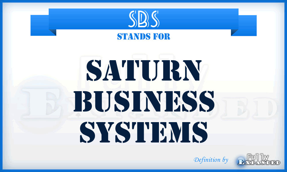 SBS - Saturn Business Systems