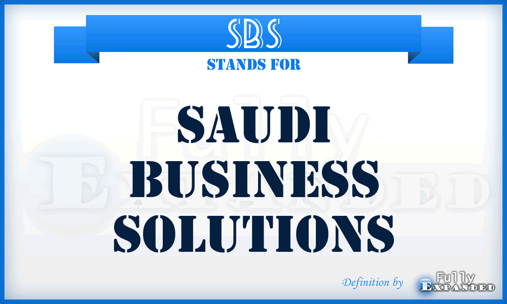 SBS - Saudi Business Solutions