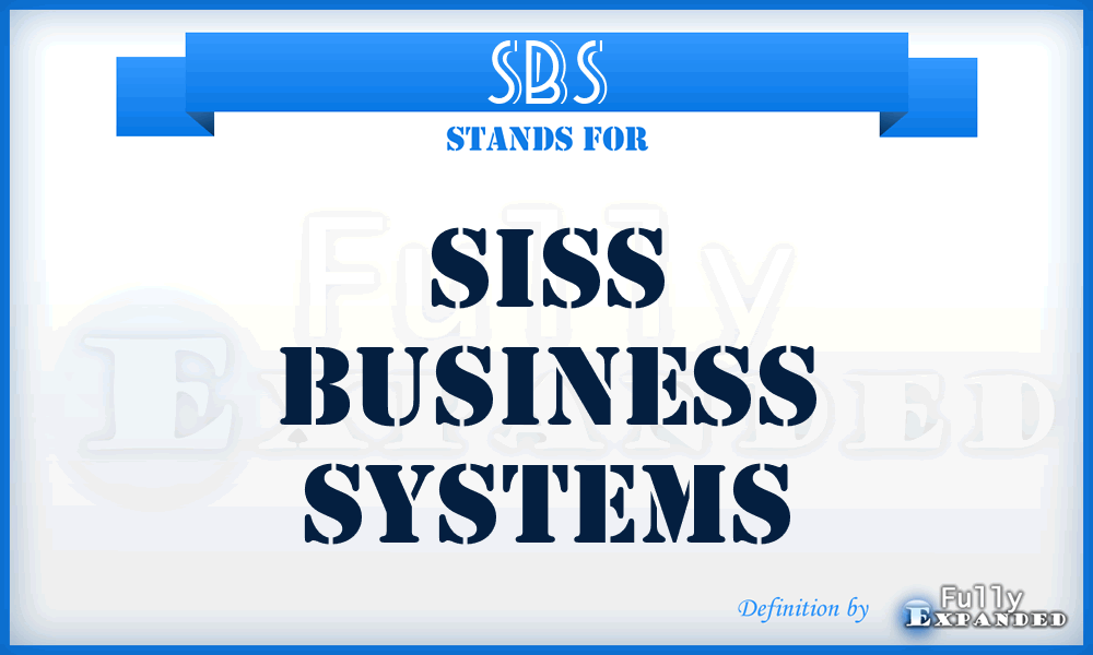SBS - Siss Business Systems