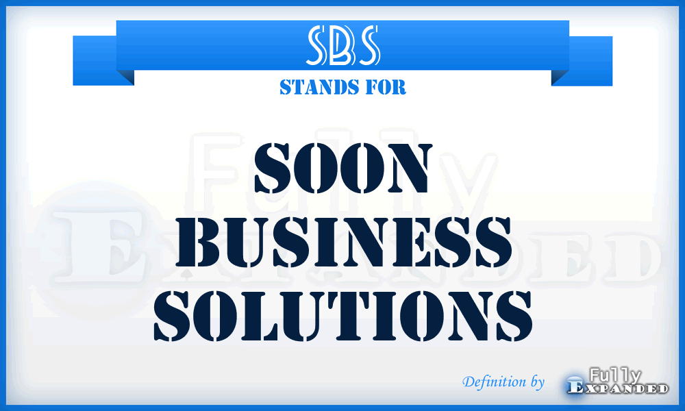 SBS - Soon Business Solutions