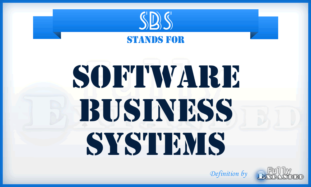 SBS - Software Business Systems