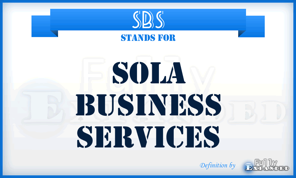 SBS - Sola Business Services