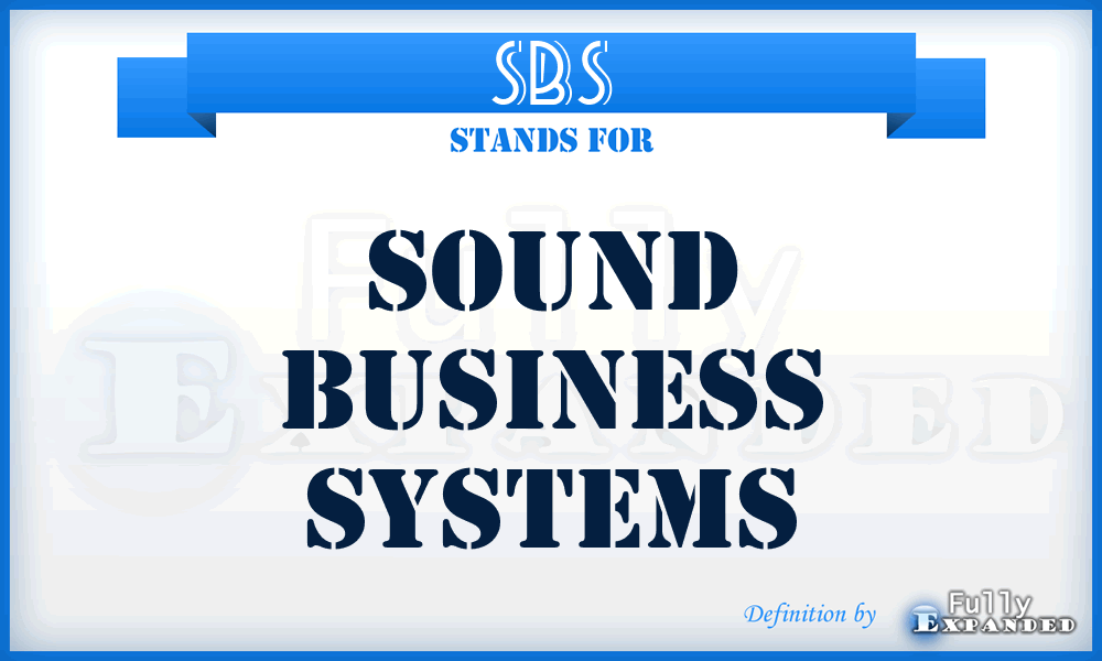 SBS - Sound Business Systems