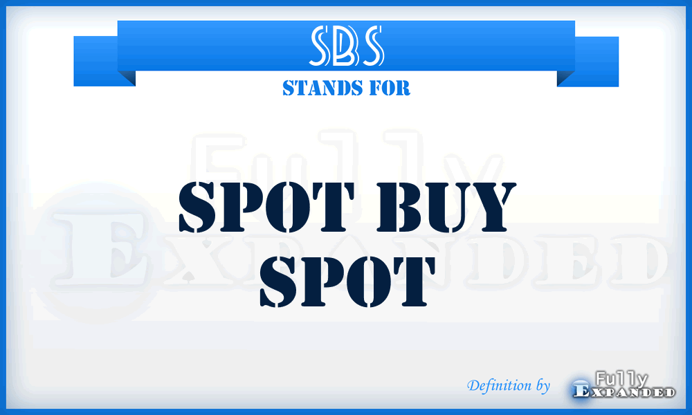 SBS - Spot Buy Spot