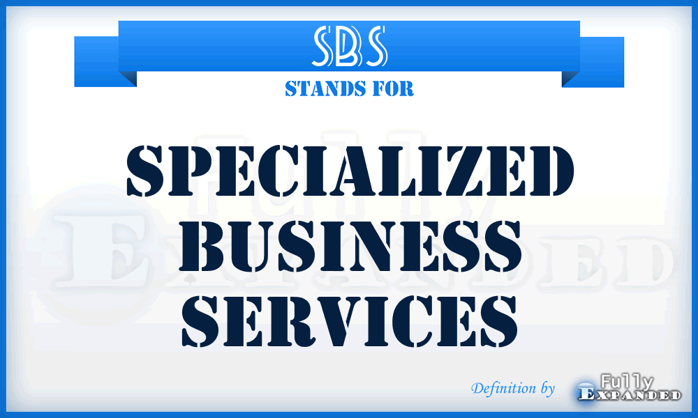 SBS - Specialized Business Services