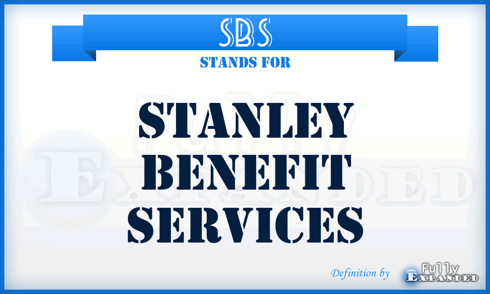 SBS - Stanley Benefit Services