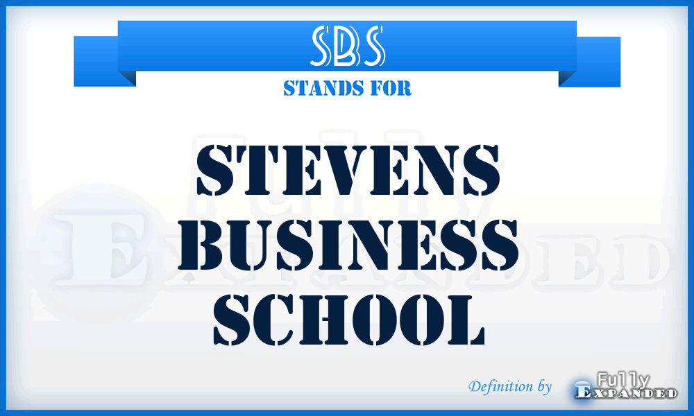 SBS - Stevens Business School