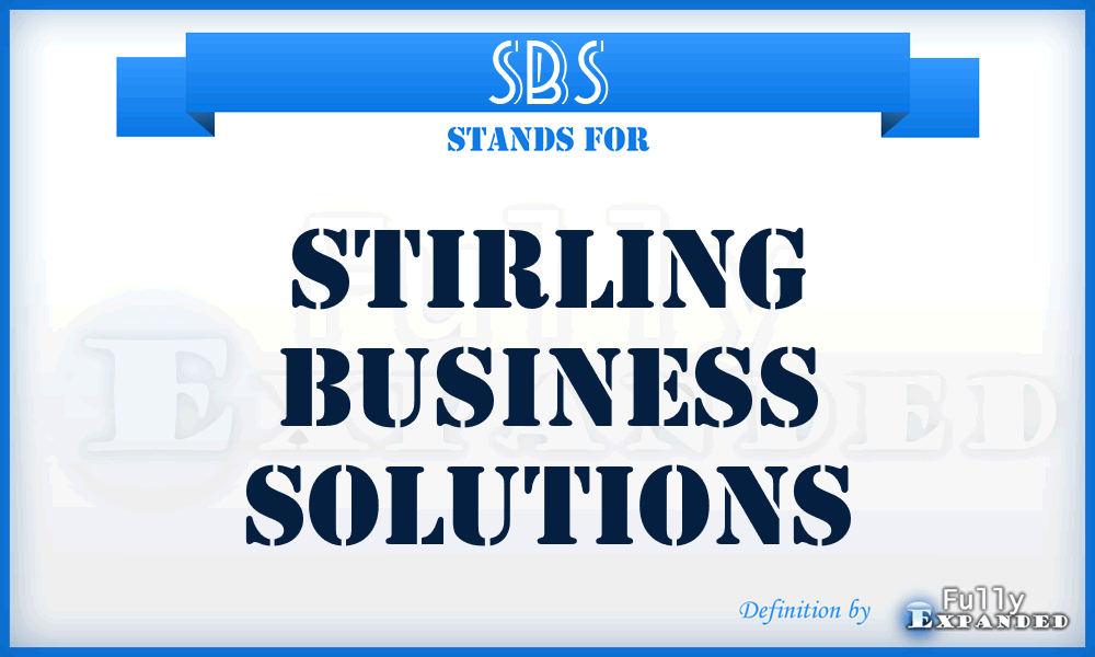 SBS - Stirling Business Solutions