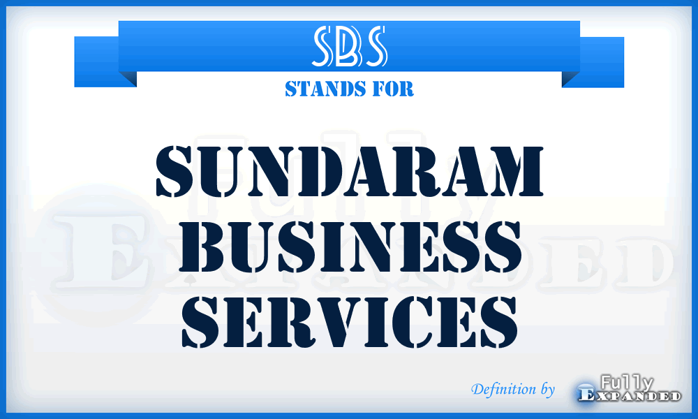 SBS - Sundaram Business Services